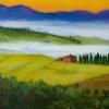 Morning Mist on Tuscan Landscape